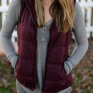 Maroon/ burgundy vest